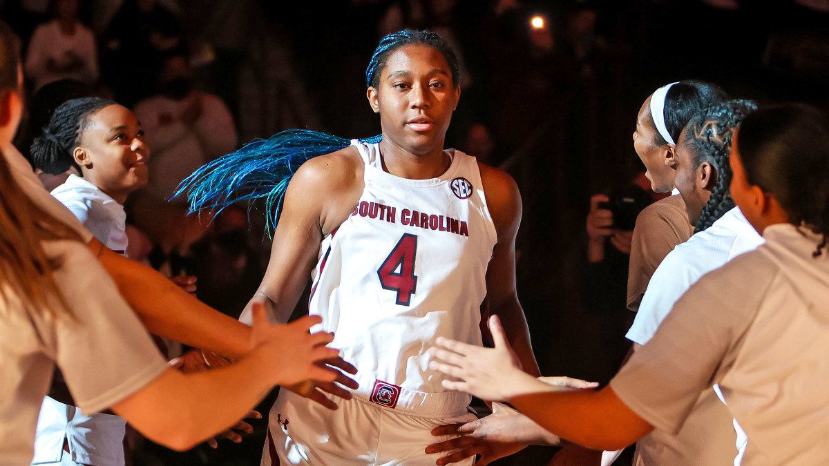 South Carolina's Aliyah Boston is introduced